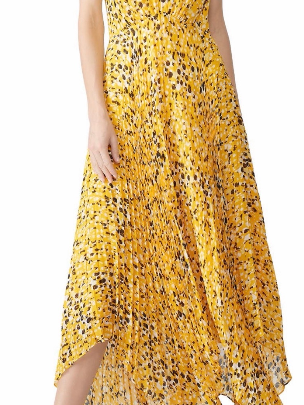 Derek Lam 10 Crosby Animal Print Yellow Maxi